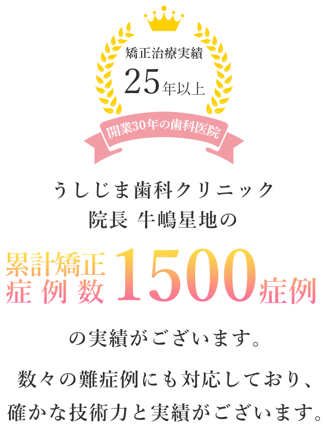 25年以上の治療実績